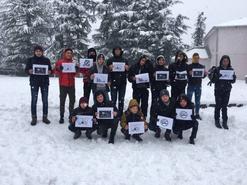 ქალაქ ცაგერის ტერიტორიაზე მოეწყო თამბაქოს საწინააღმდეგო აქცია
